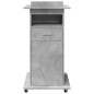 vidaXL Leggio con Ruote e Cassetto Grigio 55x55x107 cm in Multistrato vidaXL Leggio con Ruote e Cassetto Grigio 55x55x107 cm in Multistrato