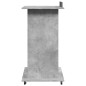 vidaXL Leggio con Ruote e Cassetto Grigio 55x55x107 cm in Multistrato vidaXL Leggio con Ruote e Cassetto Grigio 55x55x107 cm in Multistrato