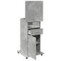 vidaXL Leggio con Ruote e Cassetto Grigio 55x55x107 cm in Multistrato vidaXL Leggio con Ruote e Cassetto Grigio 55x55x107 cm in Multistrato