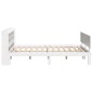 vidaXL Giroletto con Testiera Bianco 150x200 cm Legno Massello di Pino vidaXL Giroletto con Testiera Bianco 150x200 cm Legno Massello di Pino