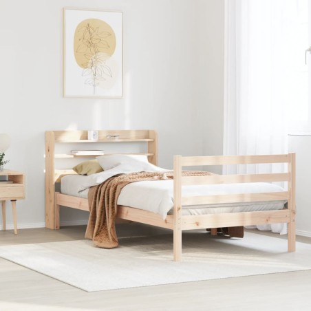vidaXL Giroletto con Testiera 90x190 cm in Legno Massello di Pino