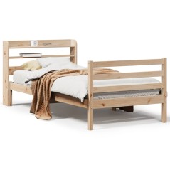 vidaXL Giroletto con Testiera 90x190 cm in Legno Massello di Pino