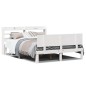 vidaXL Giroletto con Testiera Bianco 135x190 cm Legno Massello di Pino vidaXL Giroletto con Testiera Bianco 135x190 cm Legno Massello di Pino