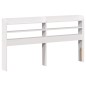 vidaXL Giroletto con Testiera Bianco 135x190 cm Legno Massello di Pino vidaXL Giroletto con Testiera Bianco 135x190 cm Legno Massello di Pino