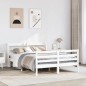 vidaXL Giroletto con Testiera senza Materasso Bianco 120x200 cm
