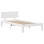 vidaXL Giroletto con Testiera senza Materasso Bianco 100x200 cm