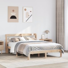 vidaXL Giroletto con Testiera 120x190 cm in Legno Massello di Pino