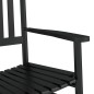 vidaXL Sedie a Dondolo Sedute Curve 2 pz Nere Legno Massello Pioppo