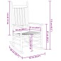 vidaXL Sedie a Dondolo Sedute Curve 2 pz Nere Legno Massello Pioppo