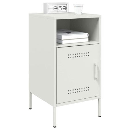 vidaXL Comodini 2 pz Bianchi 36x39x68 cm in Acciaio