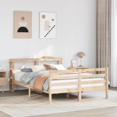 vidaXL Giroletto con Testiera 120x200 cm in Legno Massello di Pino