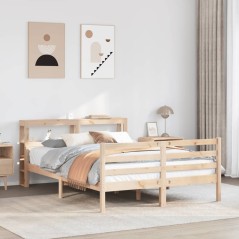 vidaXL Giroletto con Testiera 140x200 cm in Legno Massello di Pino