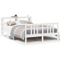 vidaXL Giroletto con Testiera senza Materasso Bianco 160x200 cm