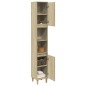 vidaXL Armadietto da Bagno Rovere Sonoma 30x30x190cm Legno Multistrato