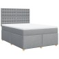vidaXL Giroletto a Molle con Materasso Grigio Chiaro 160x200cm Tessuto vidaXL Giroletto a Molle con Materasso Grigio Chiaro 160x200cm Tessuto