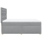 vidaXL Giroletto a Molle con Materasso Grigio Chiaro 160x200cm Tessuto vidaXL Giroletto a Molle con Materasso Grigio Chiaro 160x200cm Tessuto