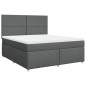vidaXL Giroletto a Molle con Materasso Grigio Scuro 180x200 cm Tessuto vidaXL Giroletto a Molle con Materasso Grigio Scuro 180x200 cm Tessuto