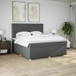 vidaXL Giroletto a Molle con Materasso Grigio Scuro 180x200 cm Tessuto vidaXL Giroletto a Molle con Materasso Grigio Scuro 180x200 cm Tessuto