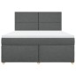 vidaXL Giroletto a Molle con Materasso Grigio Scuro 180x200 cm Tessuto vidaXL Giroletto a Molle con Materasso Grigio Scuro 180x200 cm Tessuto