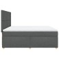vidaXL Giroletto a Molle con Materasso Grigio Scuro 180x200 cm Tessuto vidaXL Giroletto a Molle con Materasso Grigio Scuro 180x200 cm Tessuto