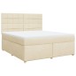 vidaXL Giroletto a Molle con Materasso Crema 180x200 cm in Tessuto vidaXL Giroletto a Molle con Materasso Crema 180x200 cm in Tessuto