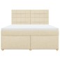 vidaXL Giroletto a Molle con Materasso Crema 180x200 cm in Tessuto vidaXL Giroletto a Molle con Materasso Crema 180x200 cm in Tessuto