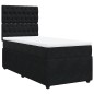 vidaXL Giroletto a Molle con Materasso Nero 80x200 cm in Velluto