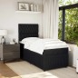 vidaXL Giroletto a Molle con Materasso Nero 80x200 cm in Velluto