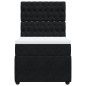 vidaXL Giroletto a Molle con Materasso Nero 80x200 cm in Velluto