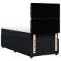 vidaXL Giroletto a Molle con Materasso Nero 80x200 cm in Velluto