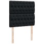 vidaXL Giroletto a Molle con Materasso Nero 80x200 cm in Velluto