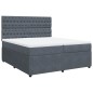 vidaXL Giroletto a Molle con Materasso Grigio Scuro 200x200 cm Velluto vidaXL Giroletto a Molle con Materasso Grigio Scuro 200x200 cm Velluto