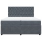 vidaXL Giroletto a Molle con Materasso Grigio Scuro 200x200 cm Velluto vidaXL Giroletto a Molle con Materasso Grigio Scuro 200x200 cm Velluto