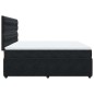 vidaXL Giroletto a Molle con Materasso Nero 180x200 cm in Velluto