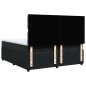 vidaXL Giroletto a Molle con Materasso Nero 180x200 cm in Velluto