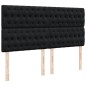 vidaXL Giroletto a Molle con Materasso Nero 180x200 cm in Velluto
