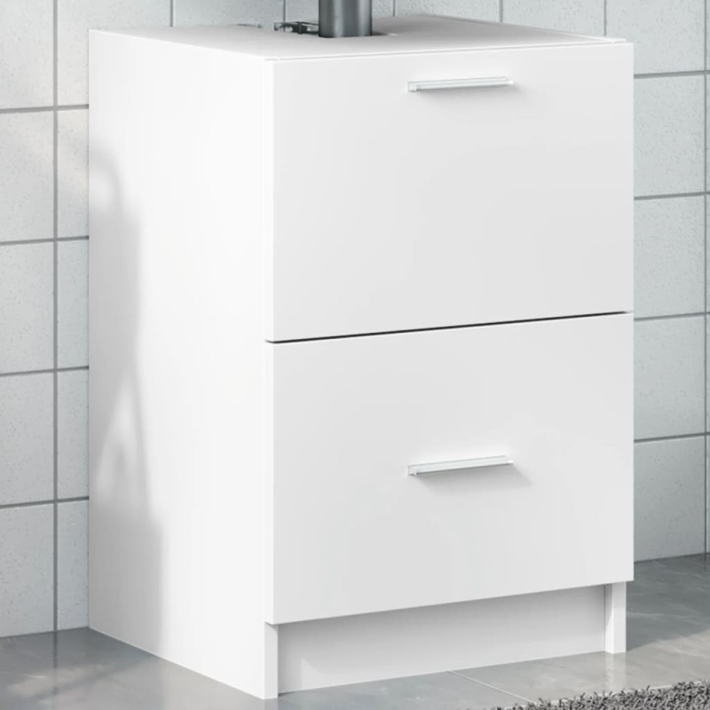 vidaXL Mobile Lavabo Bianco 80x33x60 cm in Truciolare vidaXL Mobile Lavabo Bianco 80x33x60 cm in Truciolare