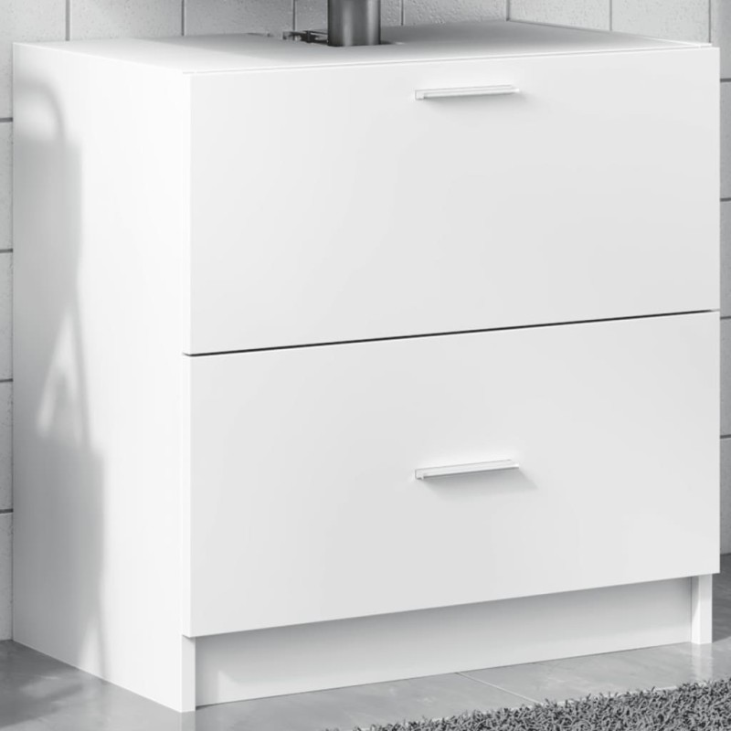 vidaXL Mobile Lavabo Bianco 59x37x59 cm in Truciolare vidaXL Mobile Lavabo Bianco 59x37x59 cm in Truciolare