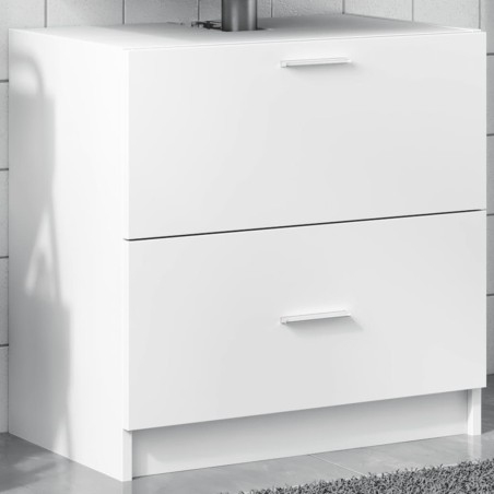 vidaXL Mobile Lavabo Bianco 59x37x59 cm in Truciolare