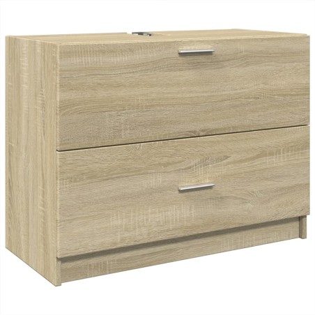 vidaXL Mobile Sottolavabo Rovere Sonoma 78x37x59 cm in Truciolare