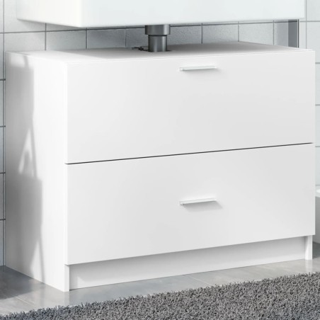 vidaXL Mobile Lavabo Bianco 78x37x59 cm in Truciolare