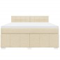 vidaXL Giroletto a Molle con Materasso Crema 180x200 cm in Tessuto vidaXL Giroletto a Molle con Materasso Crema 180x200 cm in Tessuto