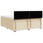 vidaXL Giroletto a Molle con Materasso Crema 180x200 cm in Tessuto vidaXL Giroletto a Molle con Materasso Crema 180x200 cm in Tessuto