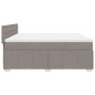 vidaXL Giroletto a Molle con Materasso Tortora 180x200 cm in Tessuto