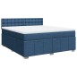 vidaXL Giroletto a Molle con Materasso Blu 180x200 cm in Tessuto