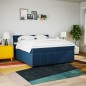 vidaXL Giroletto a Molle con Materasso Blu 180x200 cm in Tessuto