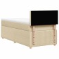vidaXL Giroletto a Molle con Materasso Crema 90x200 cm inTessuto vidaXL Giroletto a Molle con Materasso Crema 90x200 cm inTessuto