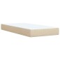 vidaXL Giroletto a Molle con Materasso Crema 90x200 cm inTessuto vidaXL Giroletto a Molle con Materasso Crema 90x200 cm inTessuto