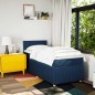 vidaXL Giroletto a Molle con Materasso Blu 100x200 cm in Tessuto vidaXL Giroletto a Molle con Materasso Blu 100x200 cm in Tessuto