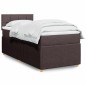 vidaXL Giroletto a Molle con Materasso Marrone Scuro 100x200cm Tessuto